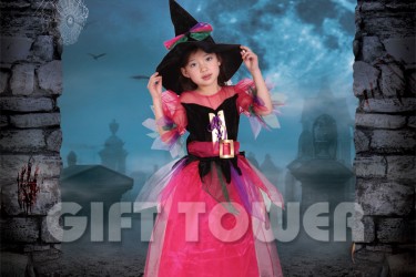 G-0125     Lovely Pink Witch Girl