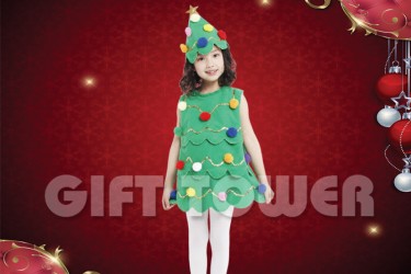 S-0045     Lovely Decorated X’mas Tree Girl